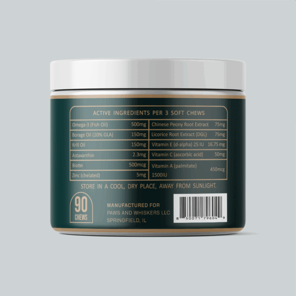 Skin & Coat Support Soft Chews for Dogs – Omega-3, Biotin & Astaxanthin - Image 2