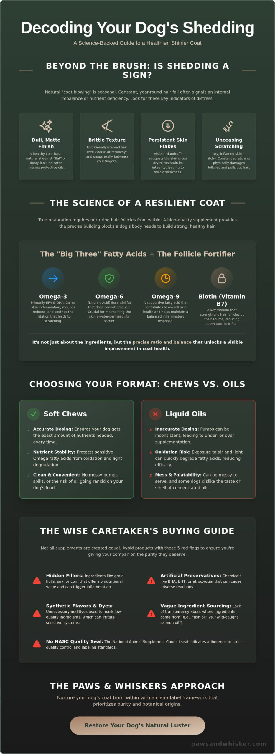 The Best Dog Shedding Supplement: A Scientist’s Guide to Nurturing a Lustrous Coat (2026)