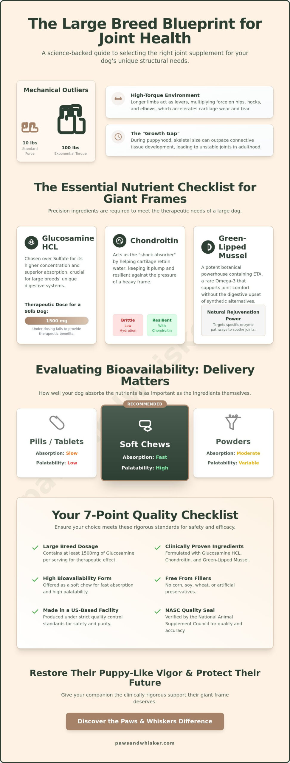 The Ultimate Checklist: Finding the Best Dog Joint Supplement for Large Breeds in 2026