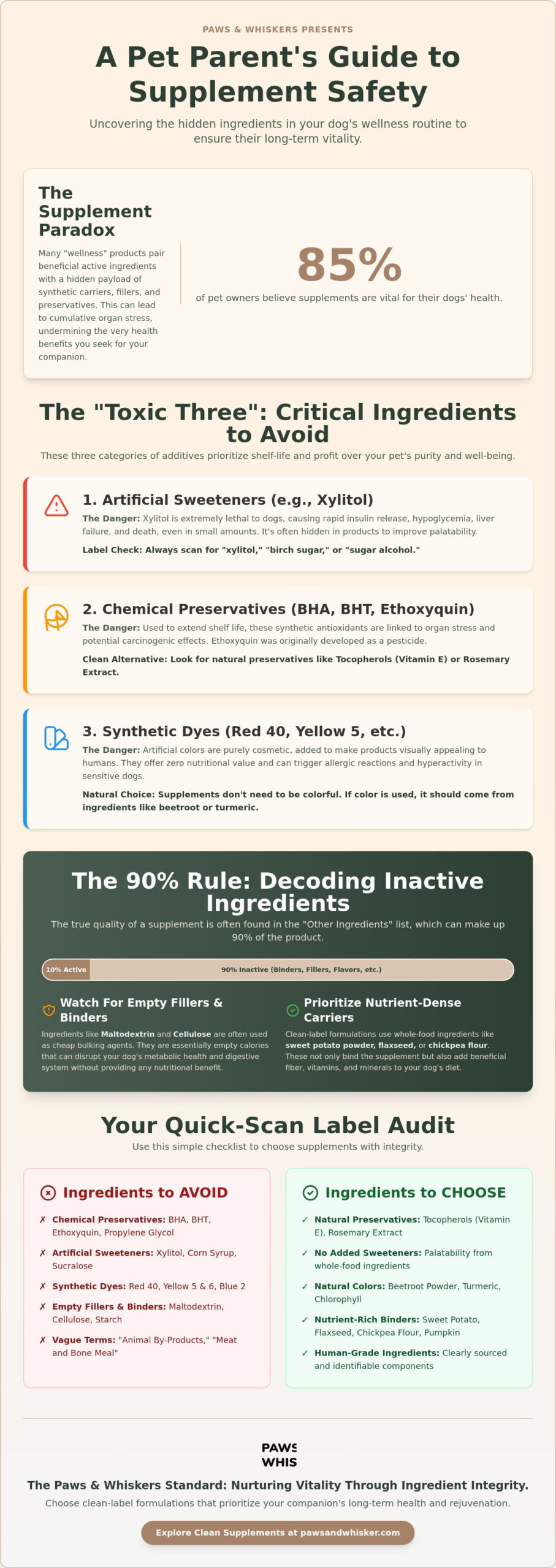 Ingredients to Avoid in Dog Supplements: A Scientist’s Guide to Clean Labels (2026)