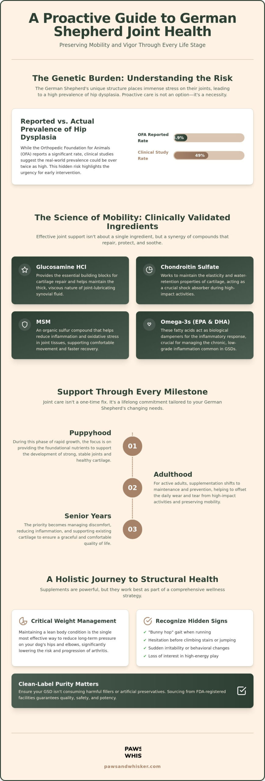 The Parent’s Guide to Joint Supplements for German Shepherds: Science-Backed Structural Support